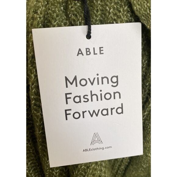 Able Women’s Sweater Heather Green Slouchy Comfy Pullover Mock Neck Harriet 1X - Picture 9 of 11